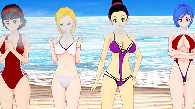 Dragon Ball beachwear competition (Z Training)