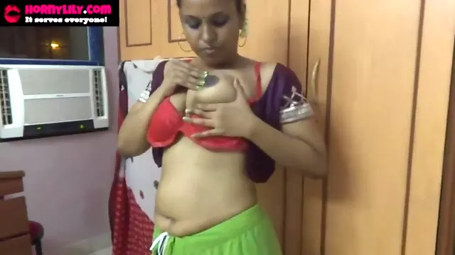 Mumbai Maid Horny Lily Jerk Off Instruction In Sari In Clear Hindi Tamil