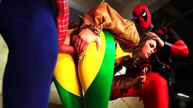 Cosplay slut Allie Haze gets properly fucked in threesome