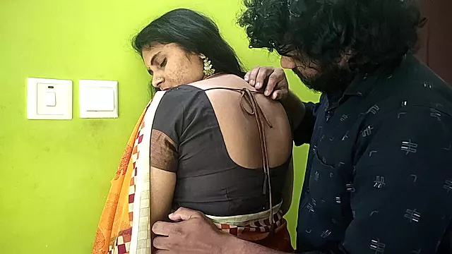 Vaishnavy and Sharun Raj long lip lock part 4, Mallu couple hot lip lock, Lip lock in saree, Saree romance with hot lip lock