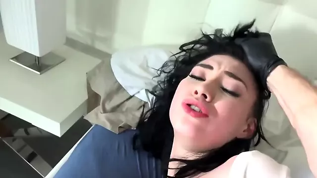 Skinny, hot slut loves getting her holes stretched