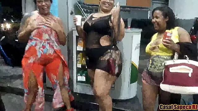 At the Gas Station, BBW Girls Suzy Hurricane and Nana Diaba Get Everyone Excited with Public Sex and Big Cocks!