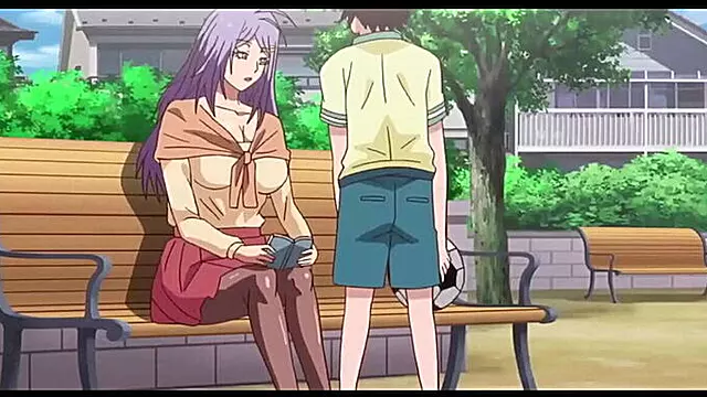 Teen Boy Scores with Hot MILF in the Park for his First Fuck [Anime Sex]