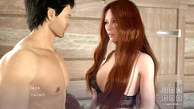 Virtual lovemaking with married couple in a 3D simulation