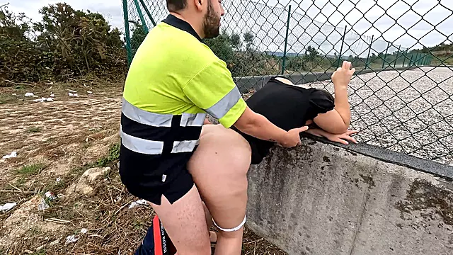 Creampie, trabajador, construction worker