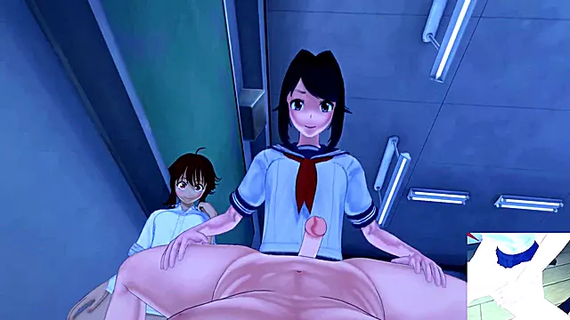 Yandere simulator hentai, futa girl animation, futa