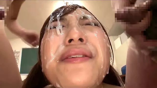 Jepun Bukkake, Cumshot Di Muka, Jepun Seks Pancut Air Mani, Jepun Facial