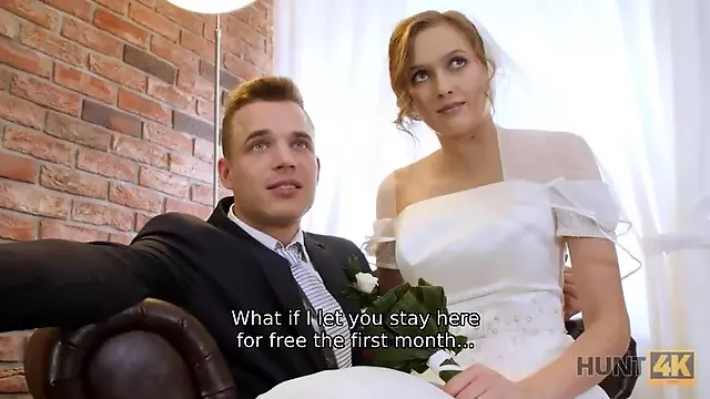 HUNT4K. For cash mature guy gets the opportunity to fuck pretty bride