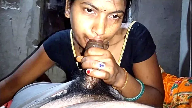 Desi wife from Bangala gives amazing blowjob and swallows cum