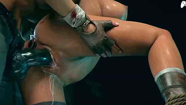 (4K) Lara Croft's Intense Anal 3D Hentai Encounter with a Massive Dildo & Creampie